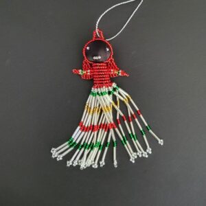 Engel, hanger, rood lijfje