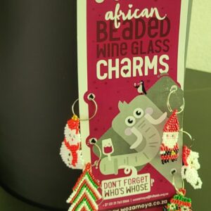 Versiering wijnglas, kerst